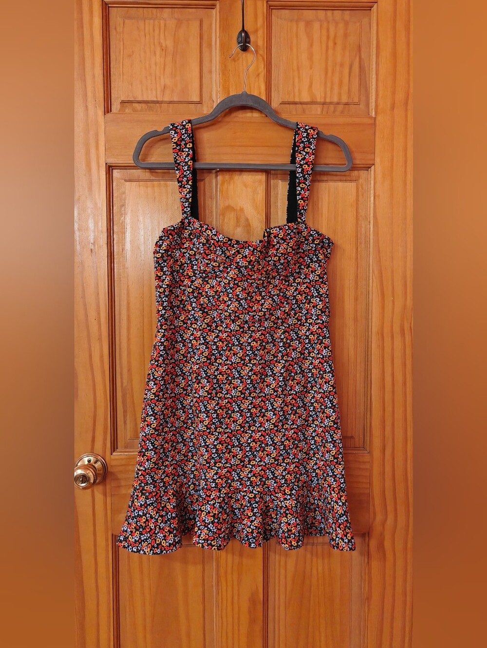 Anthropologie Hutch Ditsy Floral Corset Mini Dress SIZE Medium M With Flounce